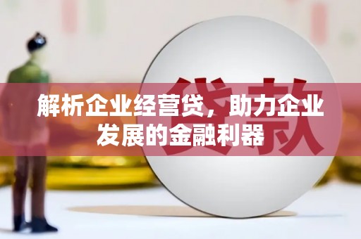 吉隆解析企业经营贷，助力企业发展的金融利器
