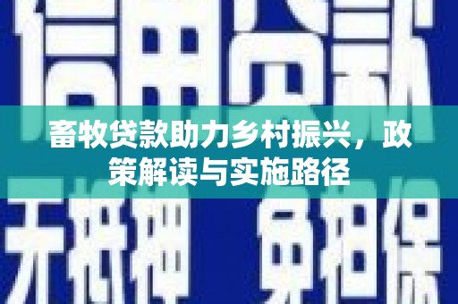 吉隆畜牧贷款助力乡村振兴，政策解读与实施路径