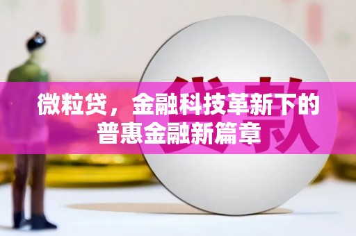 吉隆微粒贷，金融科技革新下的普惠金融新篇章
