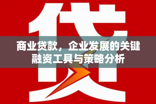 吉隆商业贷款，企业发展的关键融资工具与策略分析