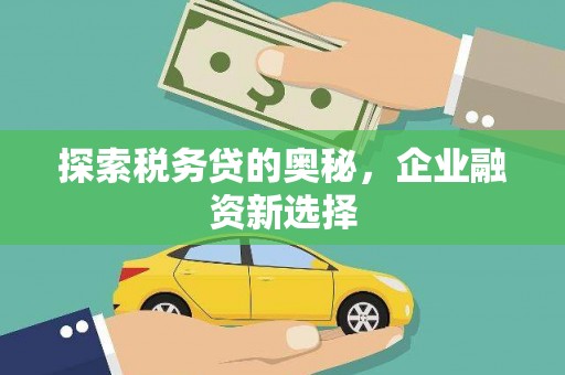 吉隆探索税务贷的奥秘，企业融资新选择